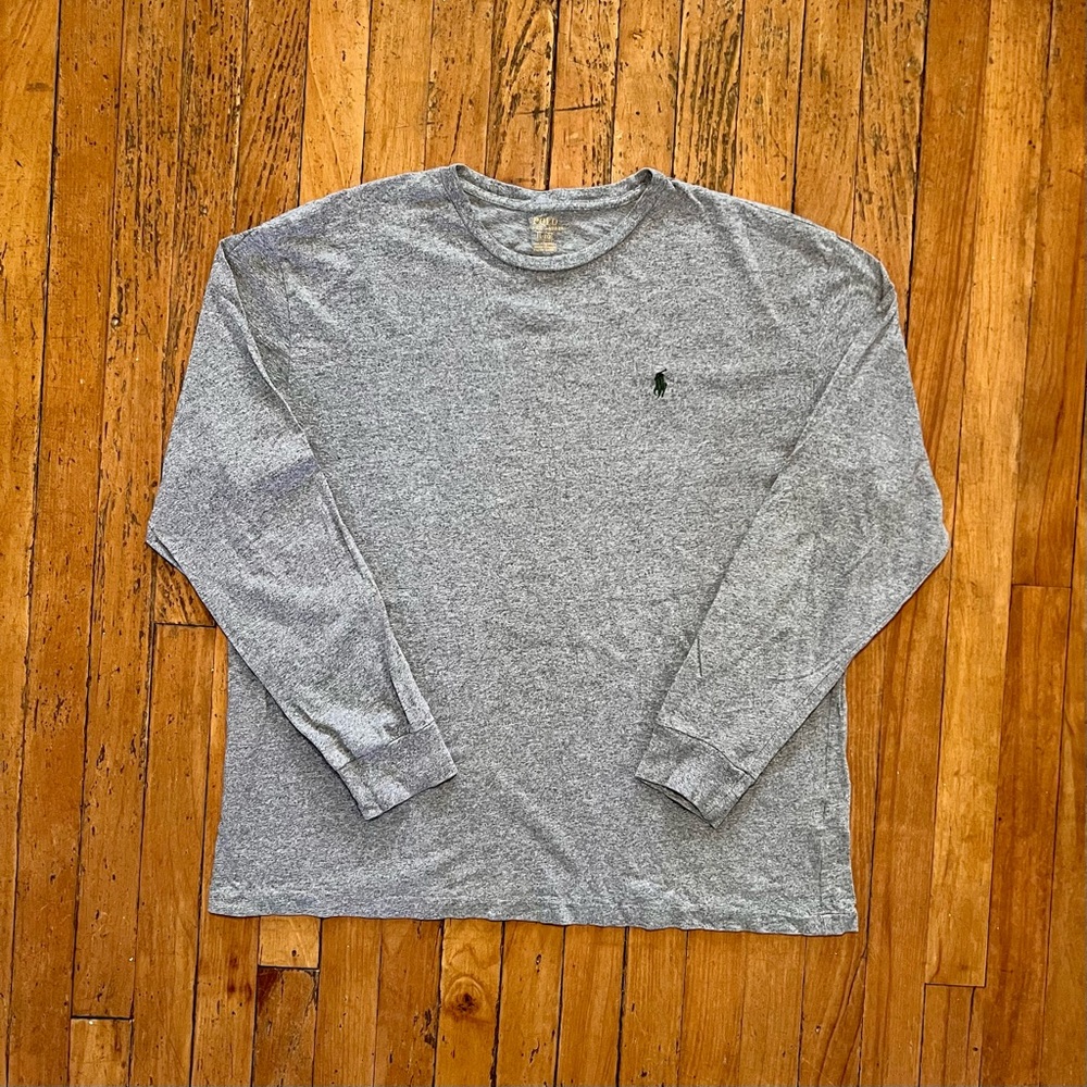 Polo Ralph Lauren Mens Heathered Classic Fit T-Shirt Gray  (Size L)